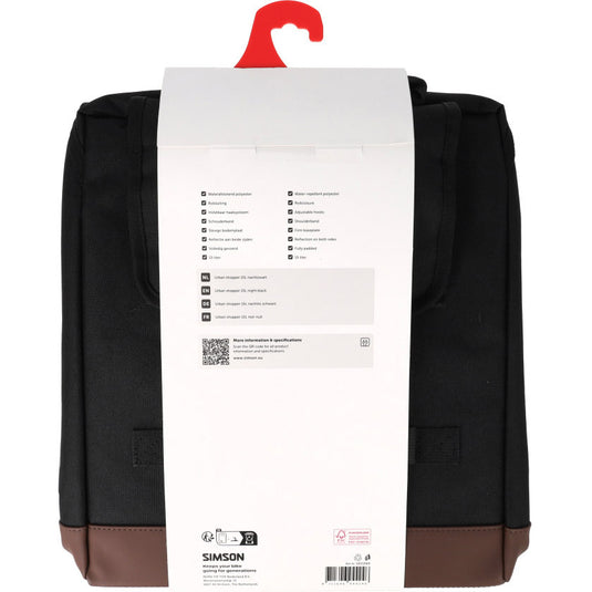 Rema tip top nederland b.v. tas simson urban enkel | zwart | 15l
