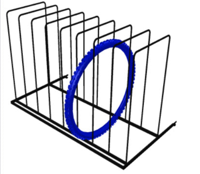 Bandenvak b.1000mm in ral 9005