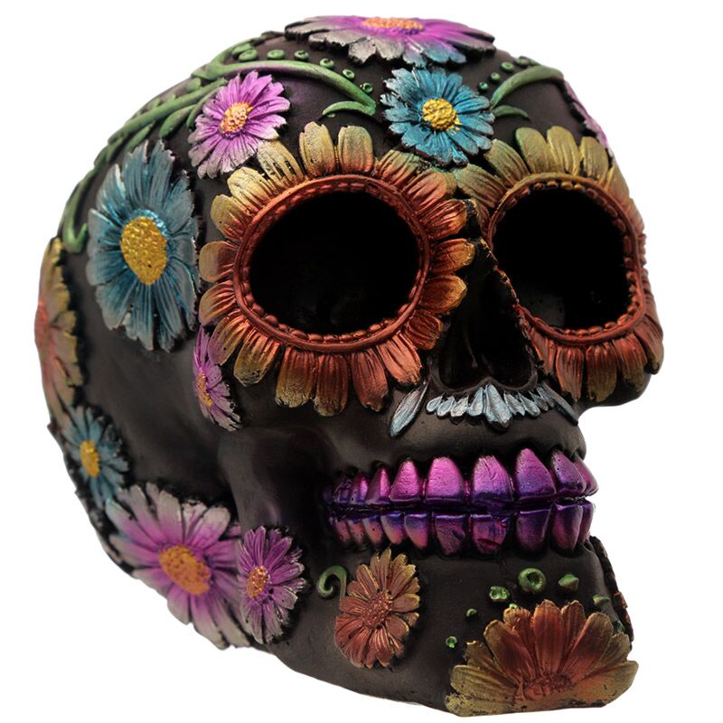 Load image into Gallery viewer, Dia de los muertos mexicaans doodshoofd margriet woonaccessoire
