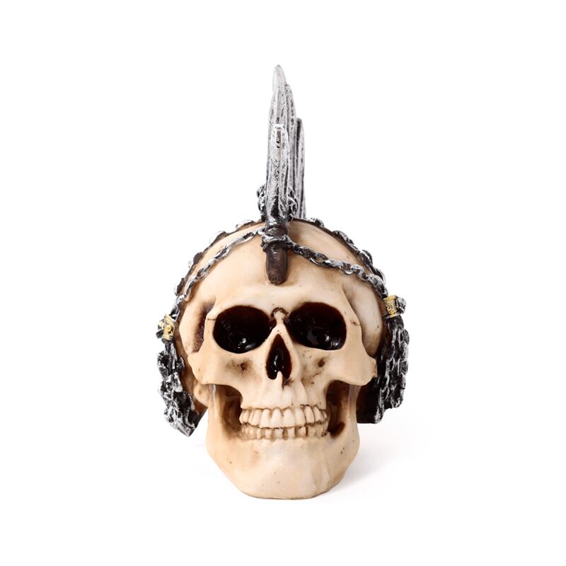 Load image into Gallery viewer, Punk schedel met ketting messen hanekam
