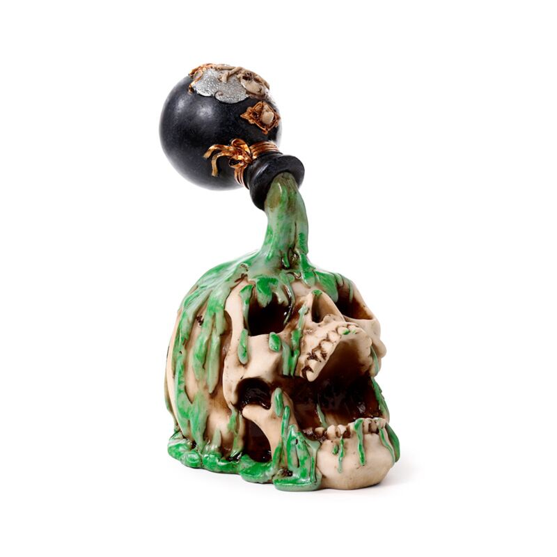 Load image into Gallery viewer, Schreeuwende schedel met groen drankje
