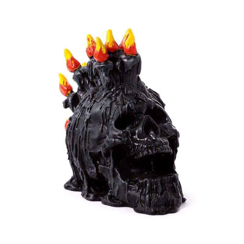 Load image into Gallery viewer, Zwarte schreeuwende schedel met kaarsen wax
