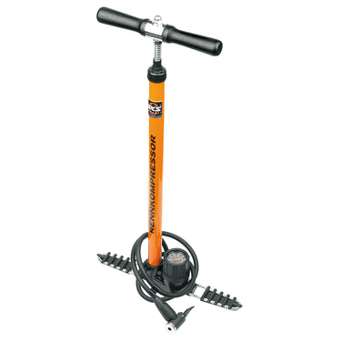 Sks vloerpomp rennkompressor multivalve 16bar zw oranje