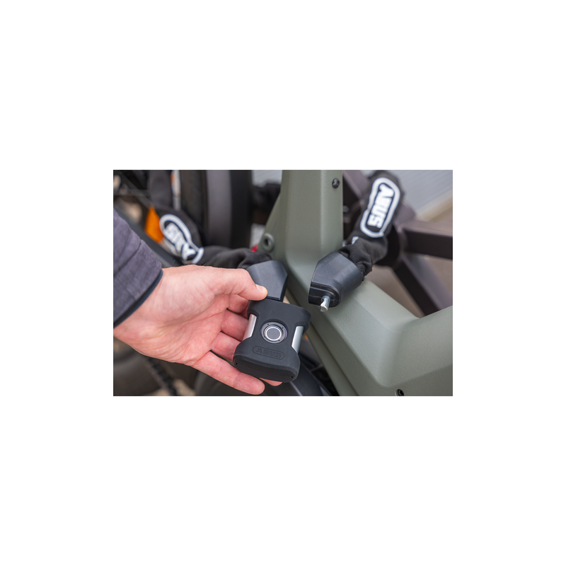 Load image into Gallery viewer, Abus kettingslot yardo 7807f 85 zwart. security level 8
