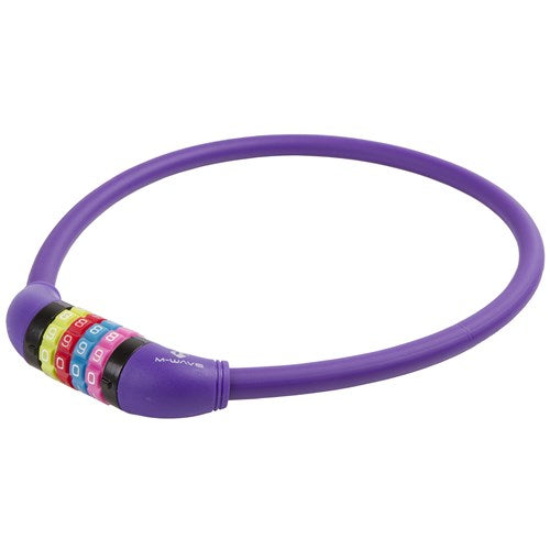 M-wave cijfer-kabelslot silicone blauw 65cm12mm