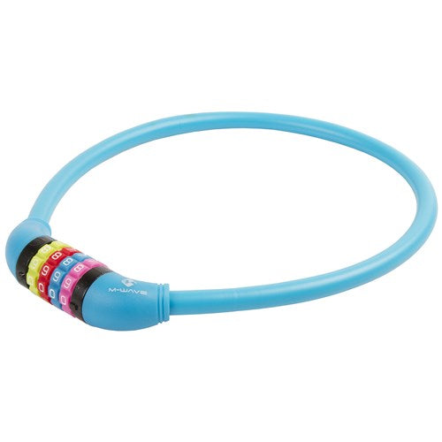 Load image into Gallery viewer, M-wave cijfer-kabelslot silicone blauw 65cm12mm
