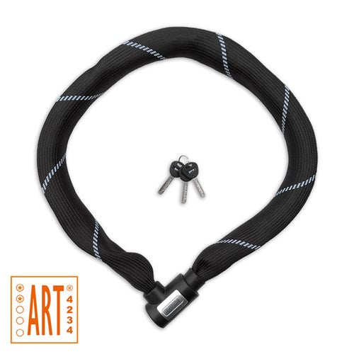 Afbeelding laden in galerijviewer, Lynx kettingslot art-2 110 cm x 8.3 mm nylon hoes zwart op kaart
