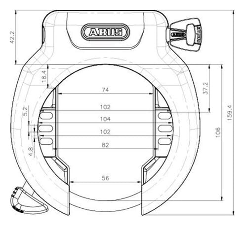 Abus ring lock Pro Amparo lock 4750SL R