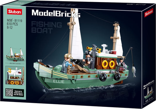 Sluban modelbricks vissersboot (m38-b1119)