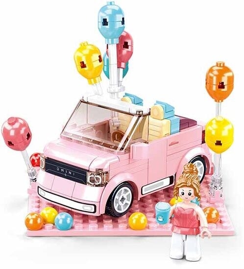 Load image into Gallery viewer, Sluban qmini roze cabriolet : 245 stuks (m38-b1086)
