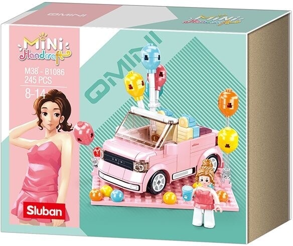 Load image into Gallery viewer, Sluban qmini roze cabriolet : 245 stuks (m38-b1086)
