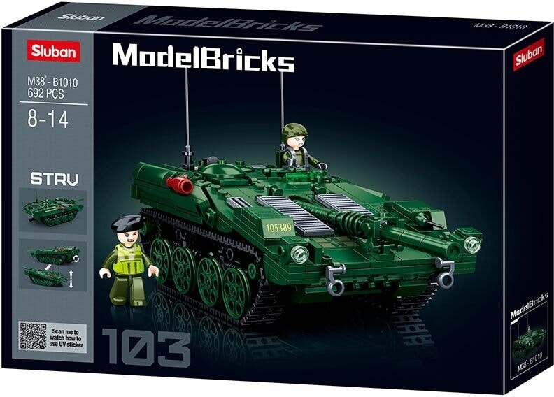 Load image into Gallery viewer, Sluban modelbricks strv103 gevechtstank (m38-b1010)
