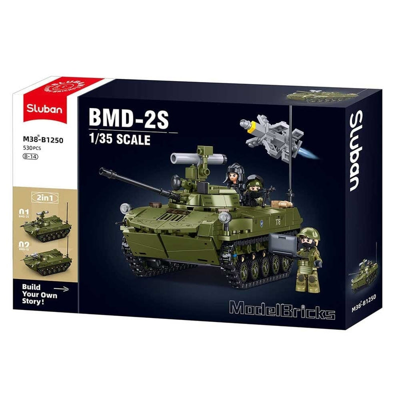 Load image into Gallery viewer, Sluban modelbricks tank bmd-2s (m38-b1250)
