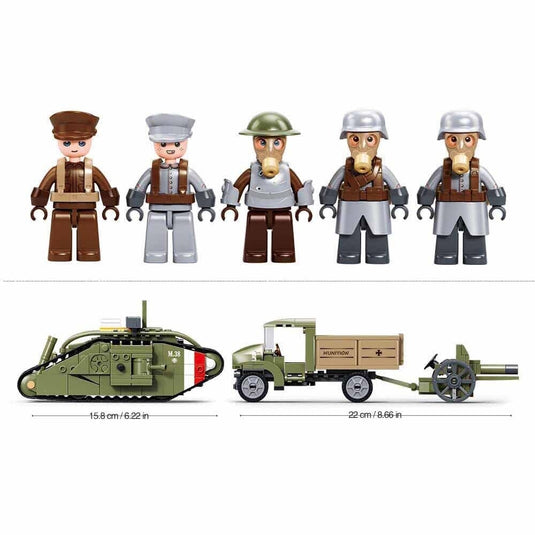 Sluban army aanvallende tank wwii - mark vs (m38-b1296)
