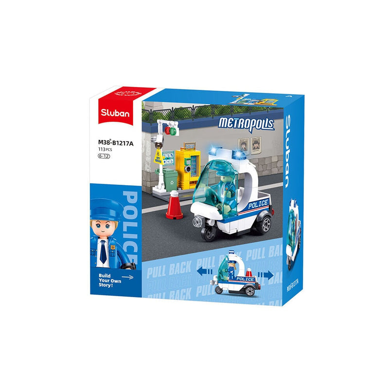 Load image into Gallery viewer, Sluban metropolis police - alley patrol (pull back) metropolis (m38-b1217a)
