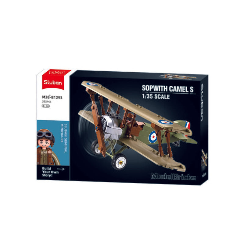 Load image into Gallery viewer, Sluban modelbricks jachtvliegtuig sopwith camel s 1 35 (m38-b1293)
