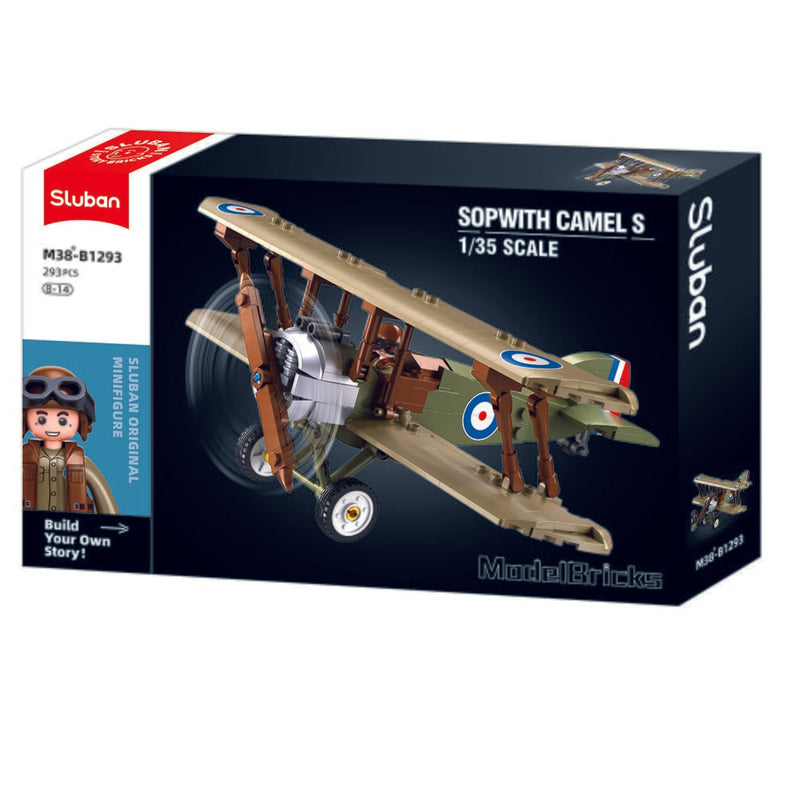 Load image into Gallery viewer, Sluban modelbricks jachtvliegtuig sopwith camel s 1 35 (m38-b1293)
