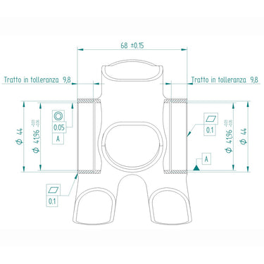 Miche bracketas press-fit 68 x 42mm evo max