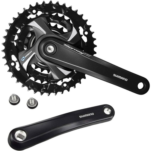 Shimano crankset tourney 7 8v 28 38 48t 175mm zwart oem