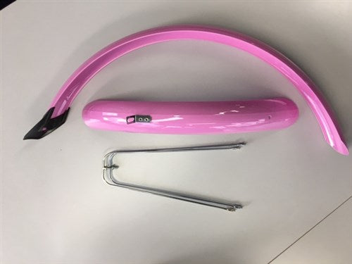 Eurofender stel spatborden 24 inch 58mm pvc roze