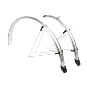 spatbordenset Rapido 28 inch 46 mm kunststof zilver