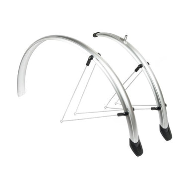 spatbordenset Rapido 28 inch 46 mm kunststof zilver