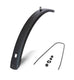 Eurofender voorspatbord 28 inch 65mm vlak mat zwart tempo square