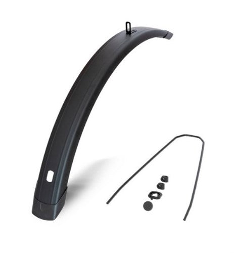 Eurofender voorspatbord 28 inch 72mm vlak mat zwart tempo square