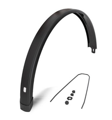 Eurofender achterspatbord 28 inch 72mm vlak mat zwart tempo squa