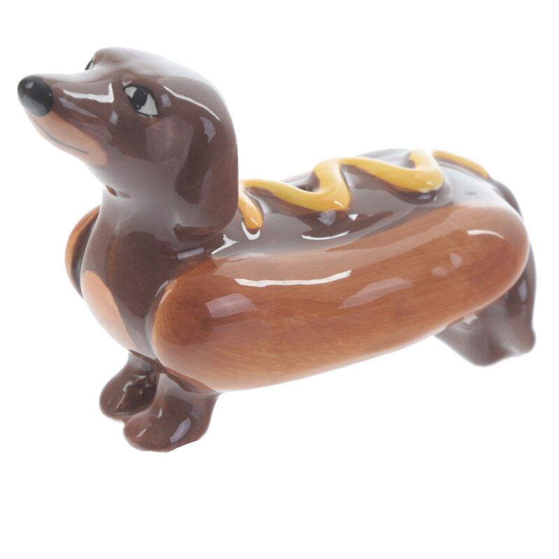 Load image into Gallery viewer, Worsenhond broodje mosterd peper- en zoutstel
