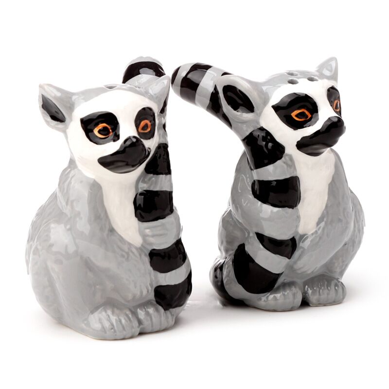 Load image into Gallery viewer, Lemur keramiek peper- en zoutstel

