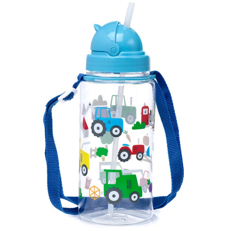 Load image into Gallery viewer, Ecozen kinder waterfles 450ml flip straw kleine tractors
