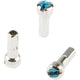 Alpina Spaaknippel met ronde kop 14G 15.0mm 4 Fg 2.3 ABS messing zilver (144 stuks)