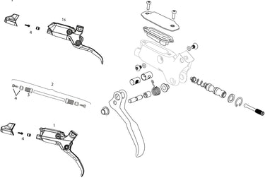 Sram bremshebel br.caliper matt black