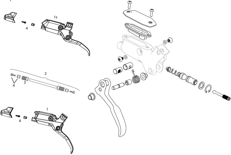 Load image into Gallery viewer, Sram bremshebel br.caliper matt black
