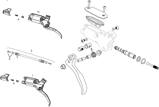 Sram scheibenbremse db8 disc brake db8 rear 1800mm