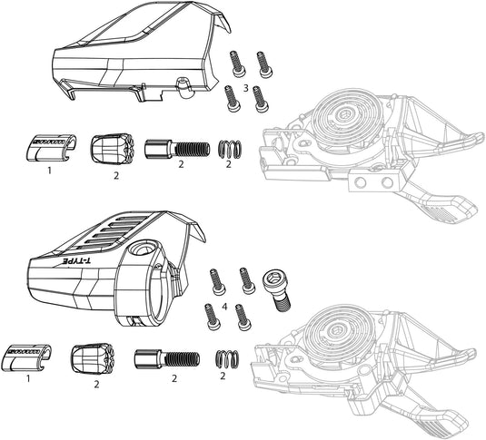 Sram duimversteller eagle 90 transmission thumb shifter e 90 t-type single cl. 12-f.