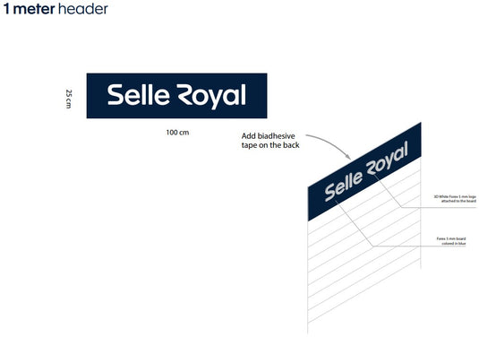 Selle royal schapbord 1 meter met logo