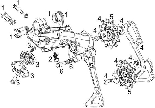 Sram schaltwerk x01 dh rear derail. x01 dh medium cage 28t