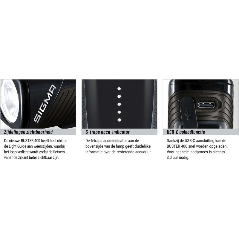 Load image into Gallery viewer, Verlichtingset Sigma Buster 400 USB + Buster RL 80 Flash USB
