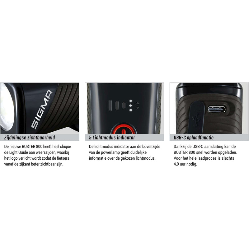 Load image into Gallery viewer, Verlichtingset Sigma Buster 800 USB + Buster RL 80 Flash USB
