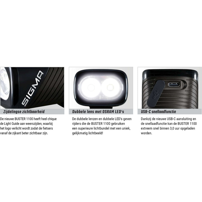 Load image into Gallery viewer, Verlichtingset Sigma Buster 1100 USB + Buster RL 150 Flash USB
