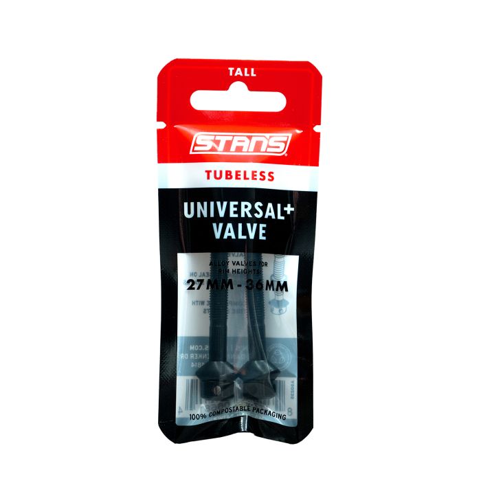 Load image into Gallery viewer, Stans stan's tubeless universal+ valves - tall - black
