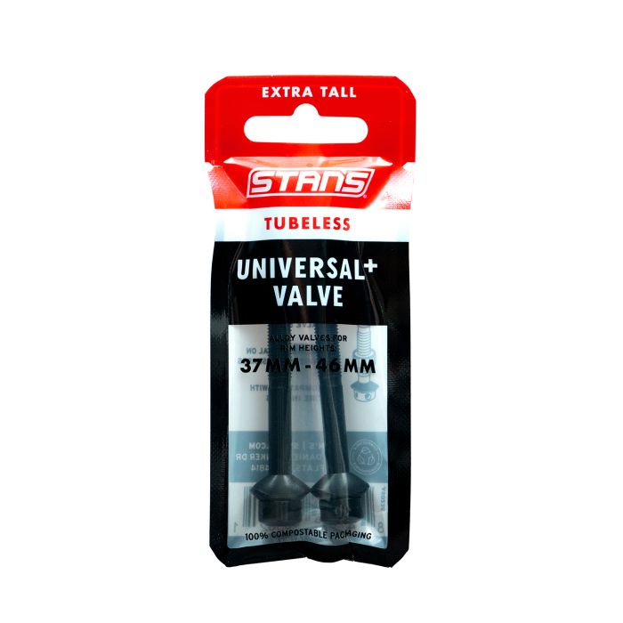 Load image into Gallery viewer, Stans stan's tubeless universal+ valves - extra tall - black
