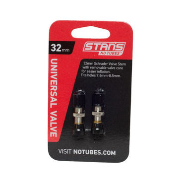 Stans stan's valve stem (pair) - universal, schrader, 10mm base - 32mm