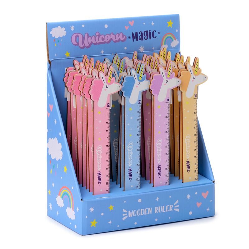 Load image into Gallery viewer, Unicorn magic houten liniaal 15cm
