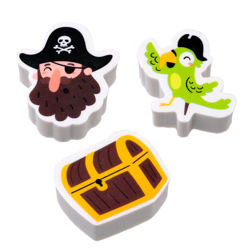Load image into Gallery viewer, Set van 3 jolly roger piraten gummen
