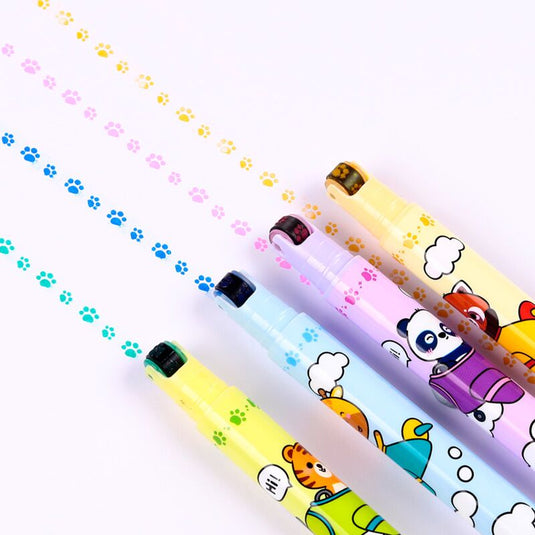 Adoramals wild 2-in-1 highlighter stempelwiel pen