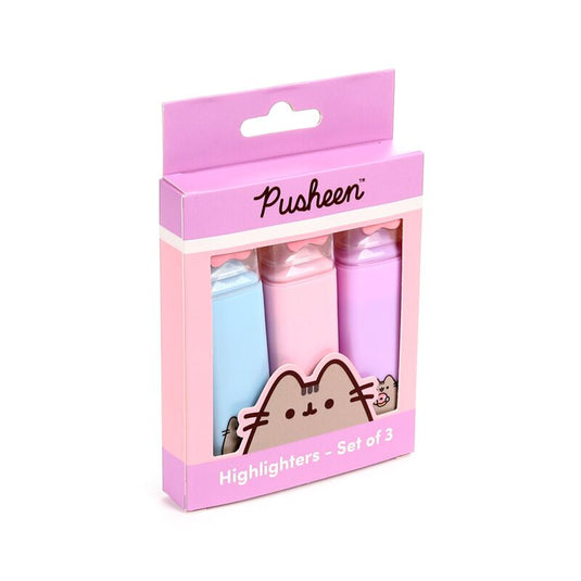 Union pusheen de kat dop highlighter set van 3