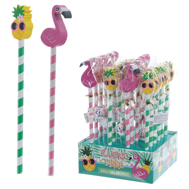 Load image into Gallery viewer, Flamingo en ananas - gum potlood
